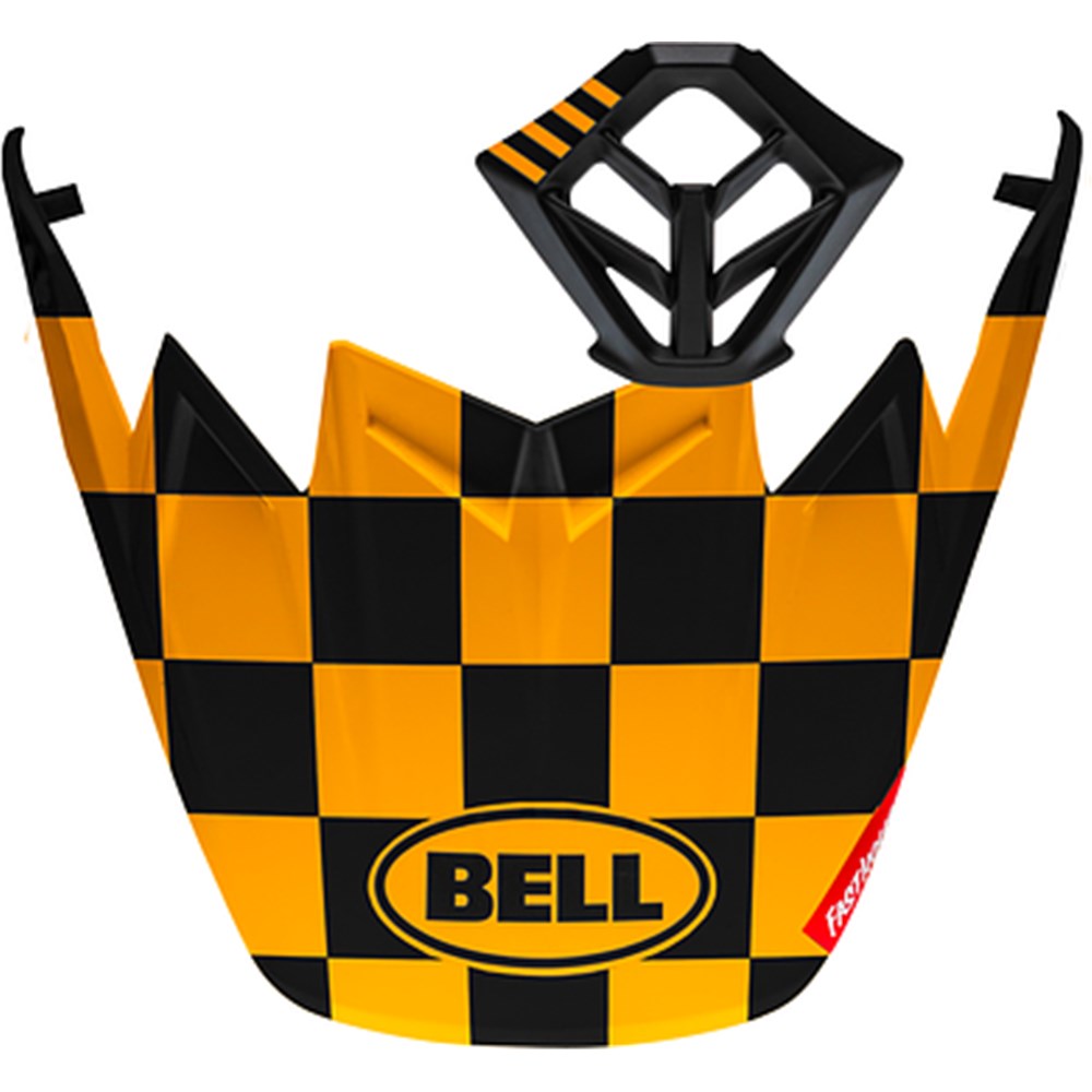 BELL S/P - MOTO-9 MIPS M/PIECE/PEAK KIT FASTHOUSE CHECKER MATT BLK/YEL [ONC01] #