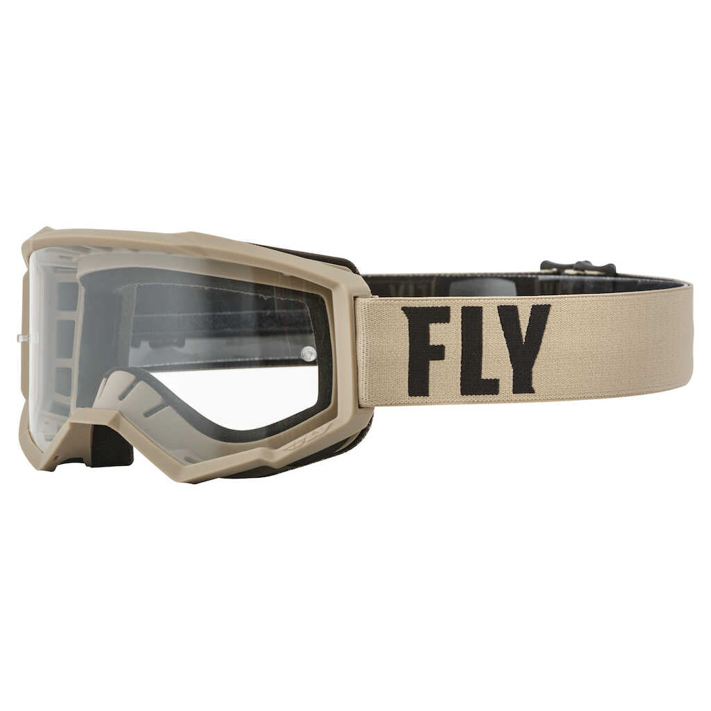 Fly Racing Focus Goggle - Youth - Khaki/Brown - Clear Lens