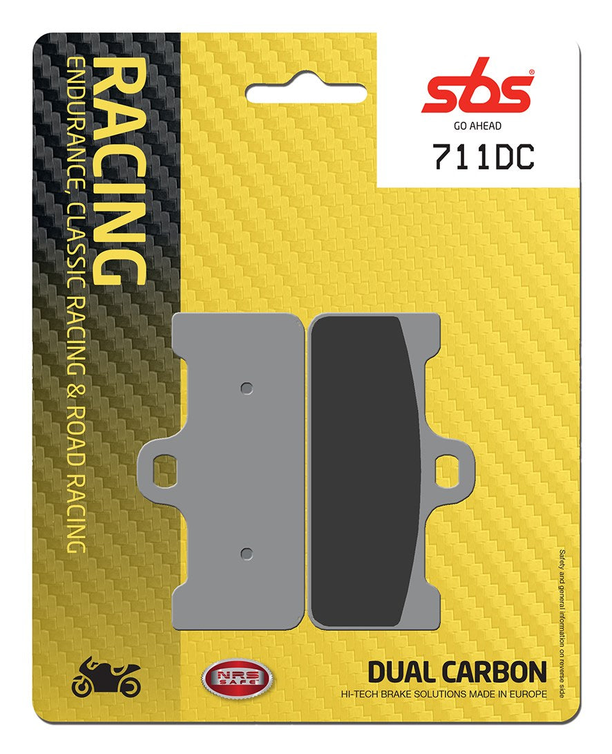 SBS FRICTION - Dual Carbon Front Brake Pads - (Track Use) - 711DC-