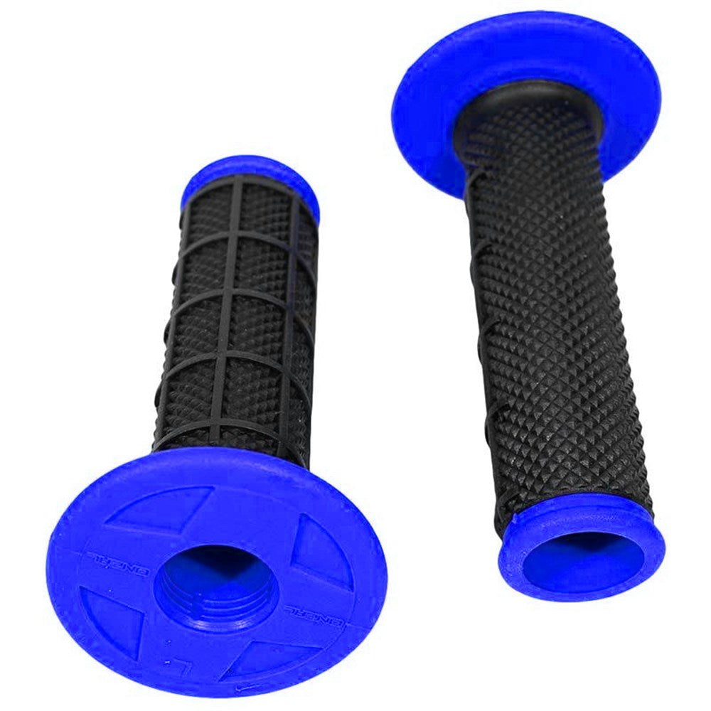 ONEAL MX PRO GRIPS HALF WAFFLE DUAL COMP - HAND GUARD READY - OPEN END - BLK/BLU