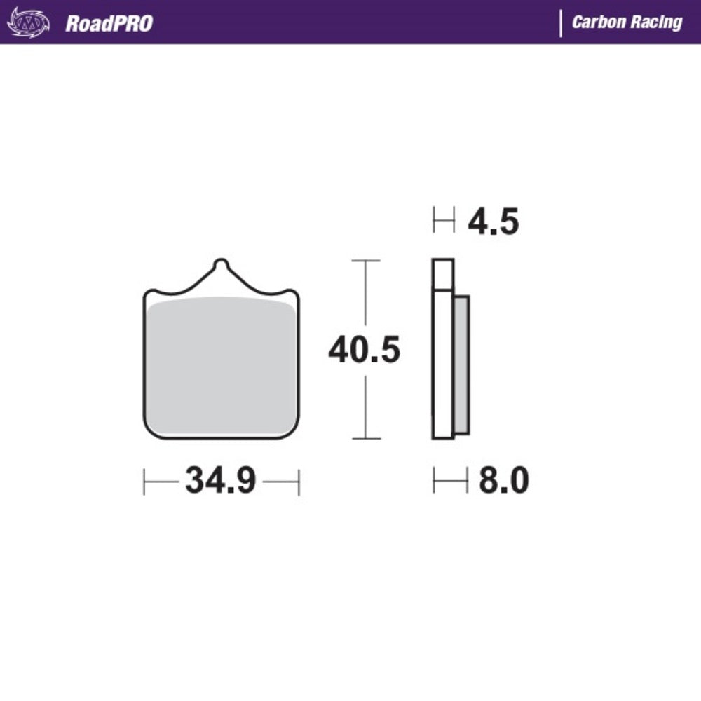 Moto-Master RoadPRO Carbon Racing Brake Pad (FD0466)