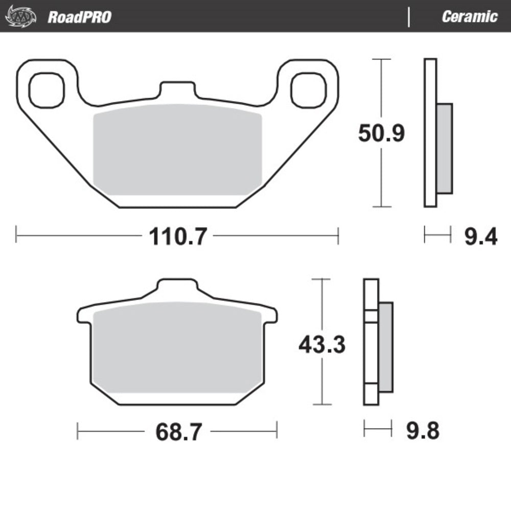 Moto-Master RoadPRO Ceramic Brake Pad (FD0072)