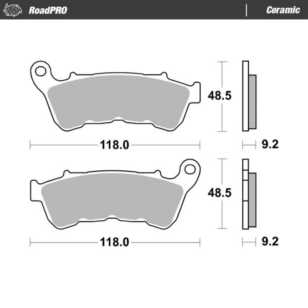 Moto-Master RoadPRO Ceramic Brake Pad (FD0525)