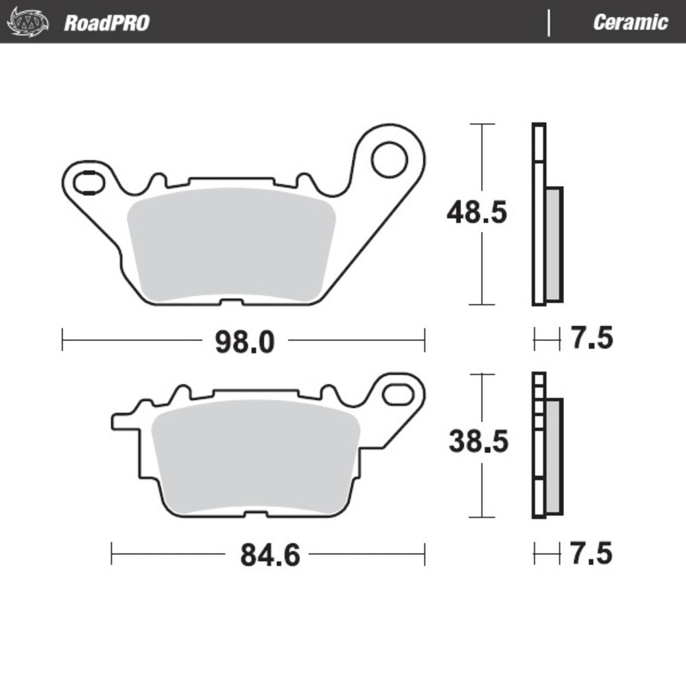Moto-Master RoadPRO Ceramic Brake Pad (FD0535)