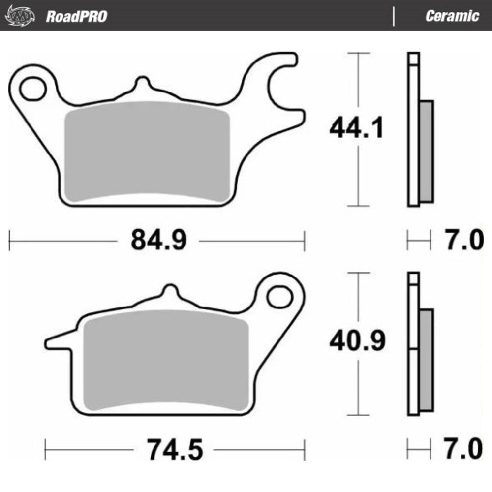 Moto-Master RoadPRO Ceramic Brake Pad (FD0519)