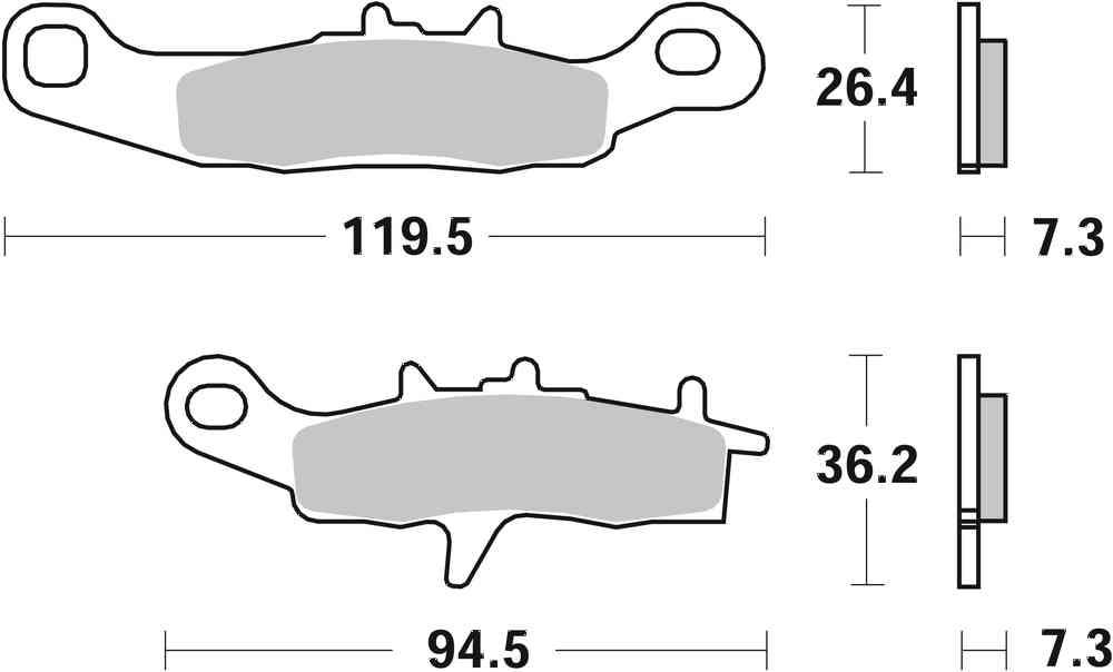 SBS FRICTION - Sinter Off Road Front Brake Pads - 726SI-