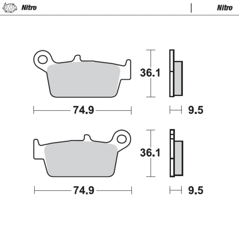Moto-Master Nitro Sintered Brake Pad (FD0114)