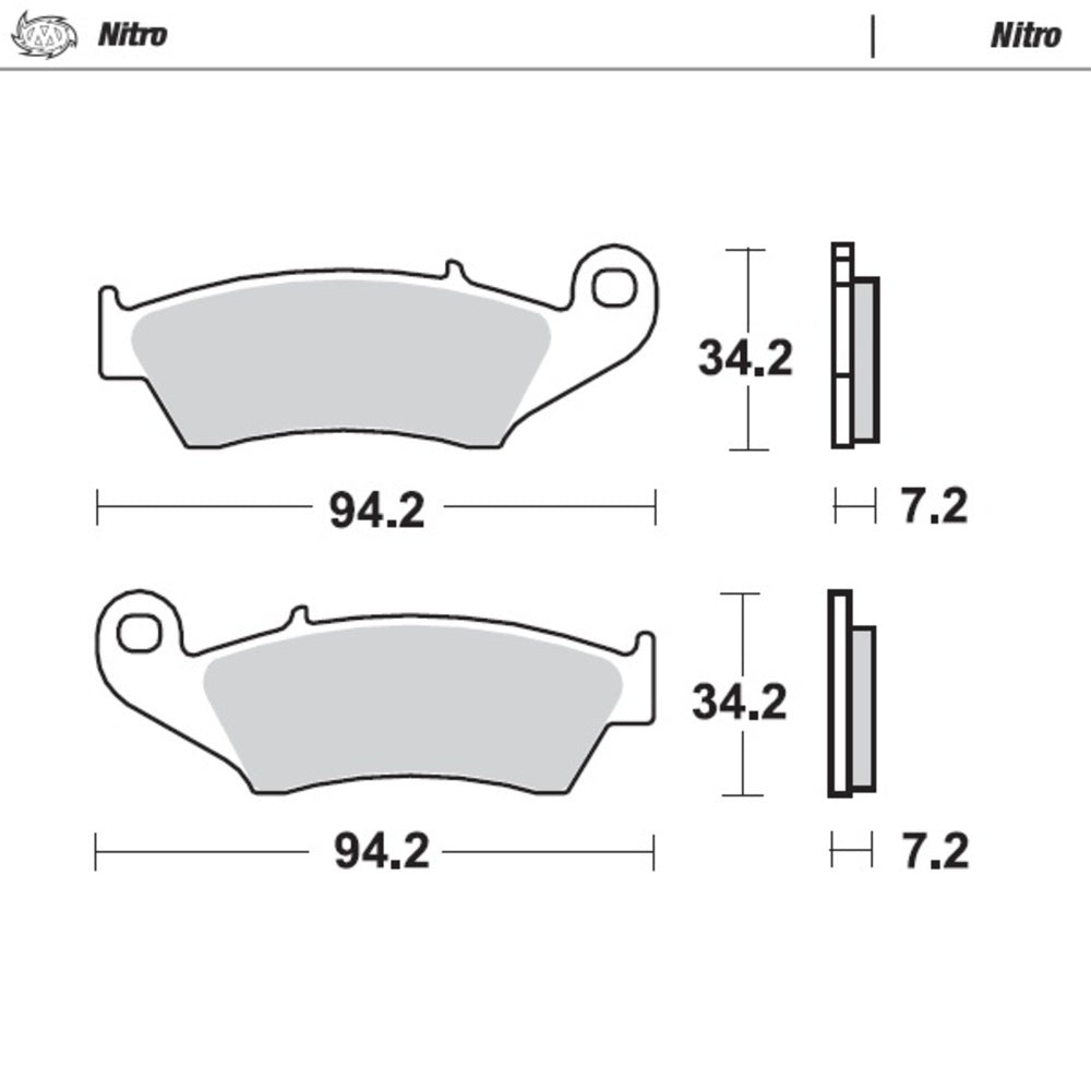 Moto-Master Nitro Sintered Brake Pad (FD0193)