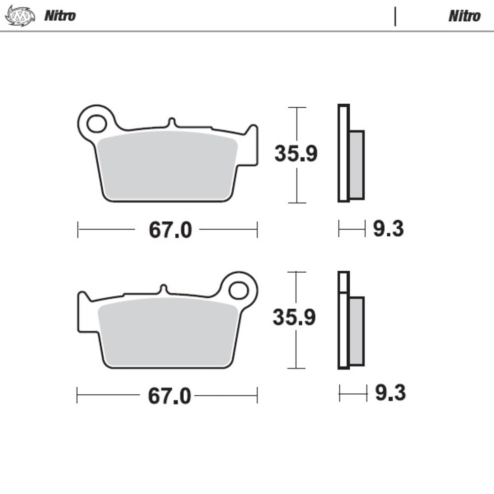 Moto-Master Nitro Sintered Brake Pad (FD0349)
