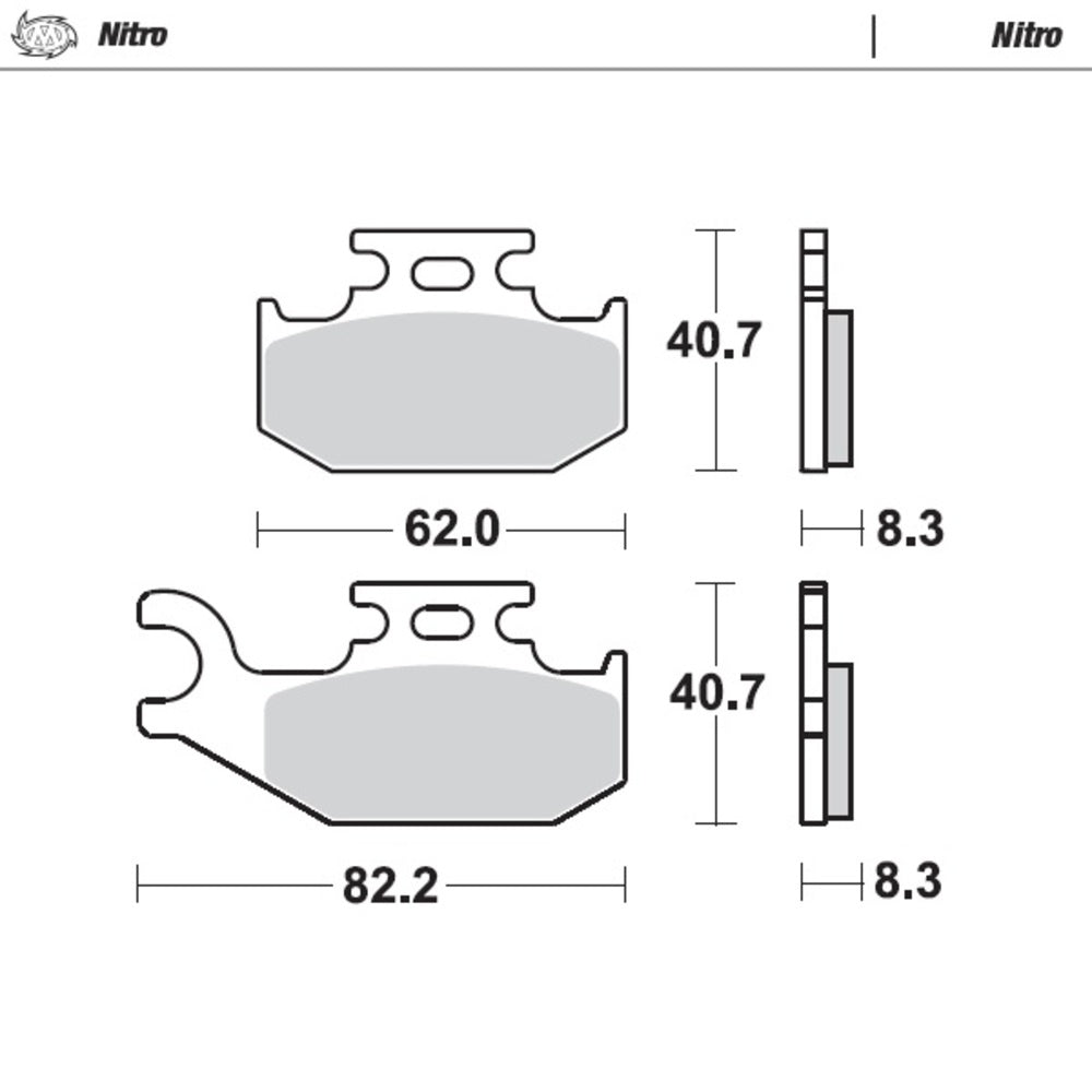 Moto-Master Nitro Sintered Brake Pad (FD0425)