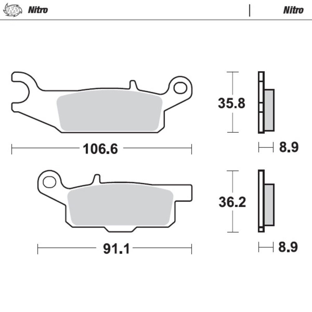 Moto-Master Nitro Sintered Brake Pad (FD0430)