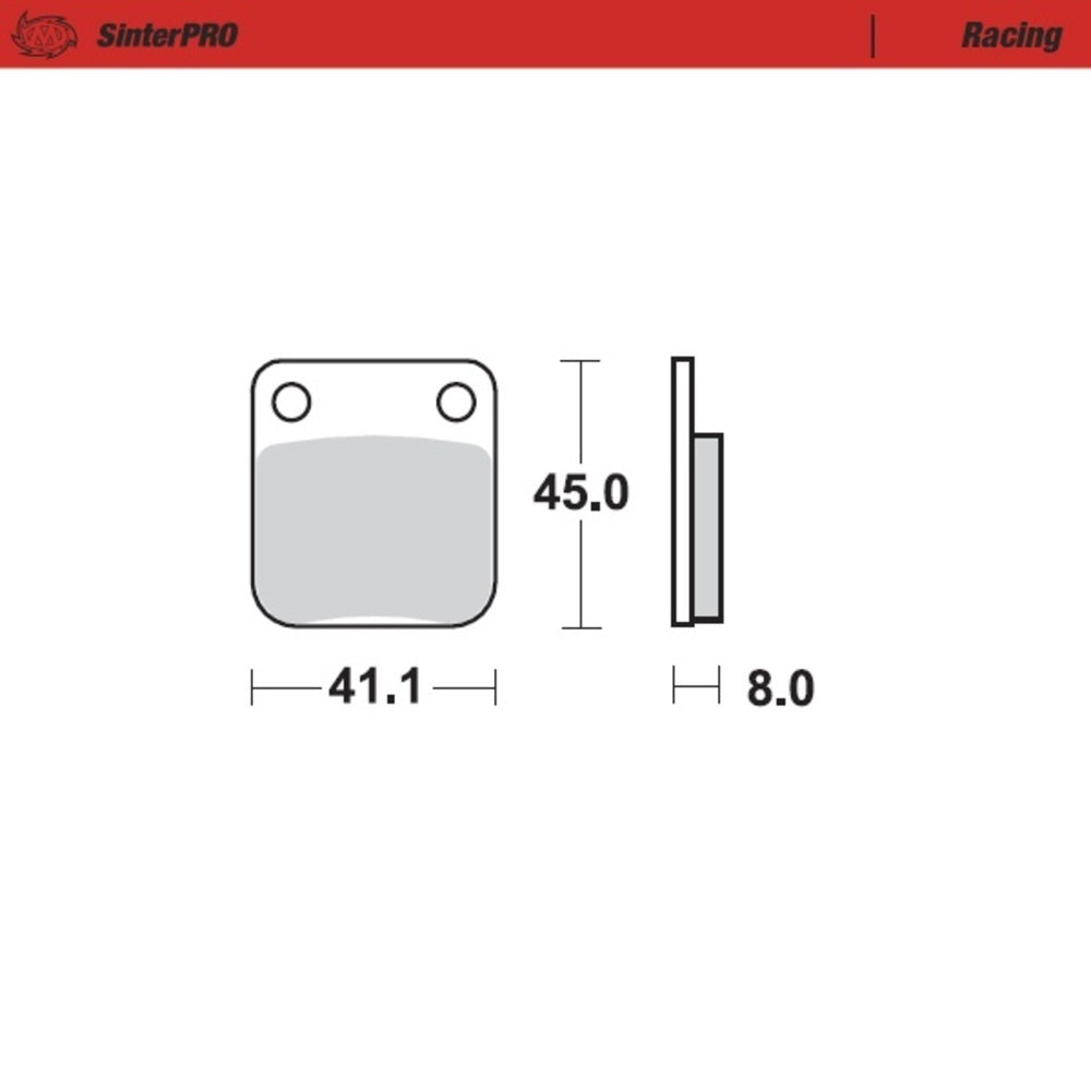 Moto-Master SinterPRO Racing Brake Pad (FD0080)