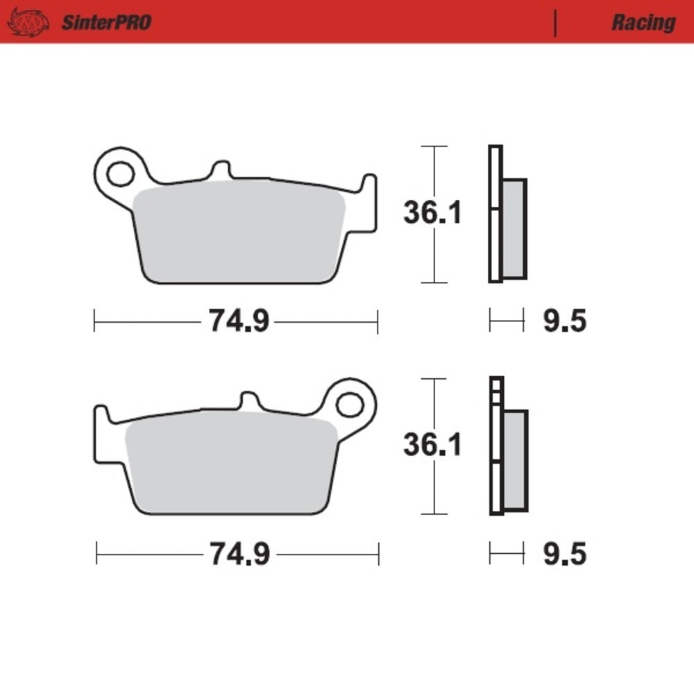 Moto-Master SinterPRO Racing Brake Pad (FD0114)