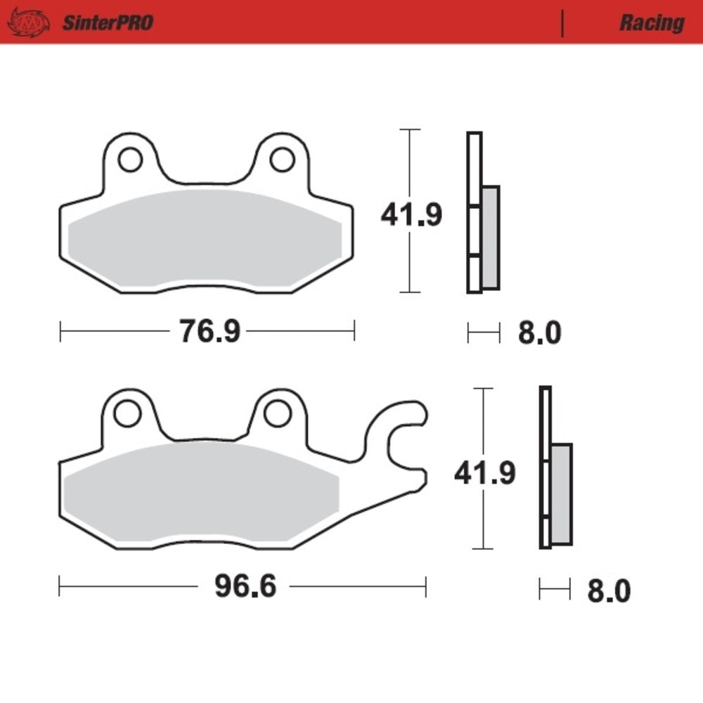 Moto-Master SinterPRO Racing Brake Pad (FD0163)