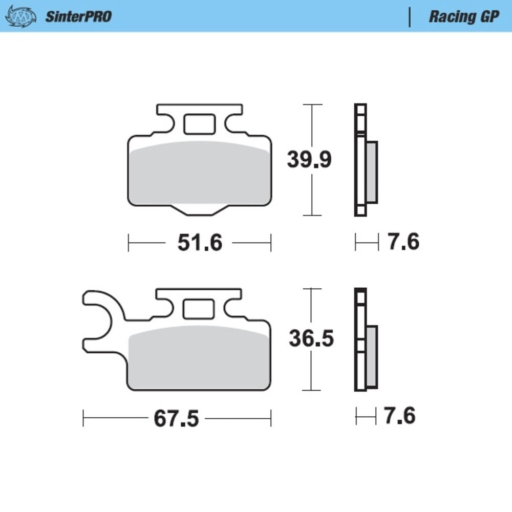 Moto-Master SinterPRO Racing GP Brake Pad (FD0295)