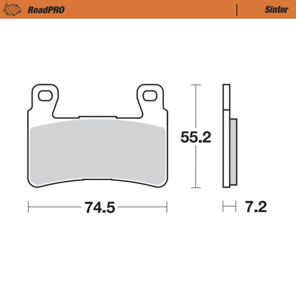 Moto-Master RoadPRO Sinter Front Brake Pad (FD0258)