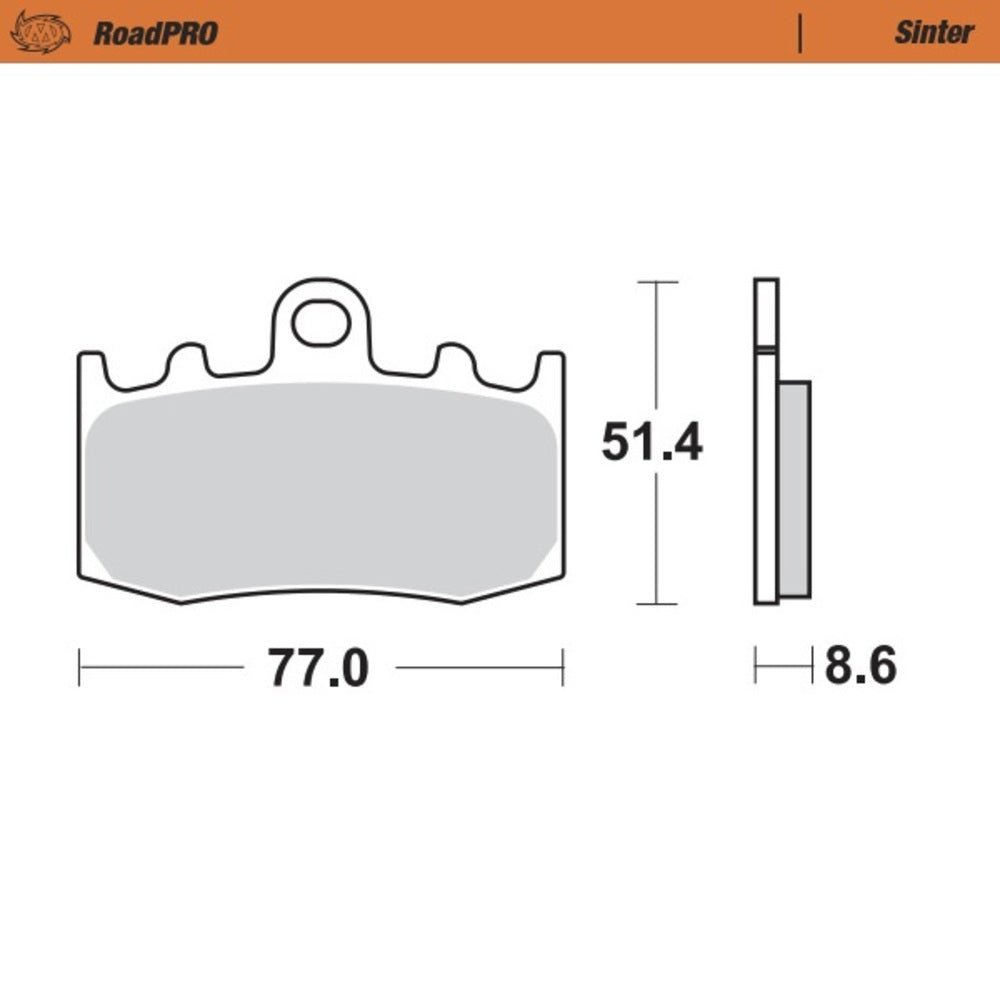 Moto-Master RoadPRO Sinter Front Brake Pad (FD0320)