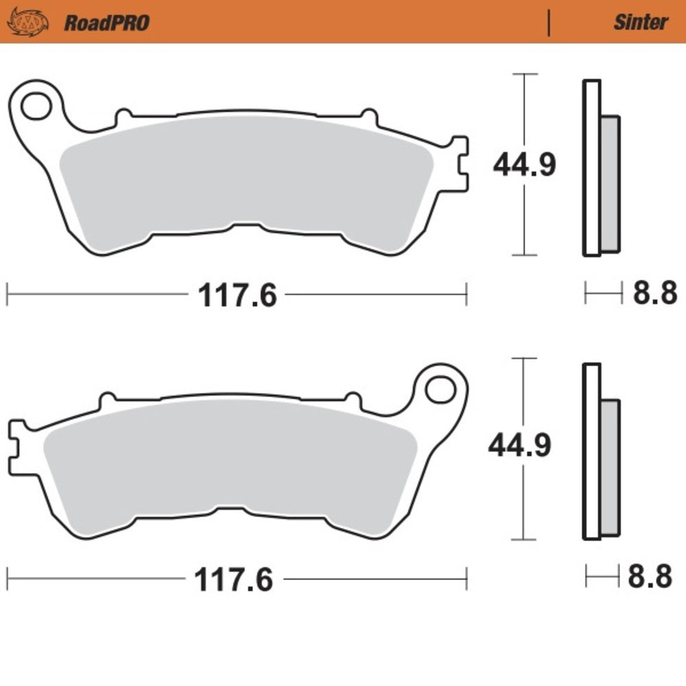 Moto-Master RoadPRO Sinter Front Brake Pad (FD0385)