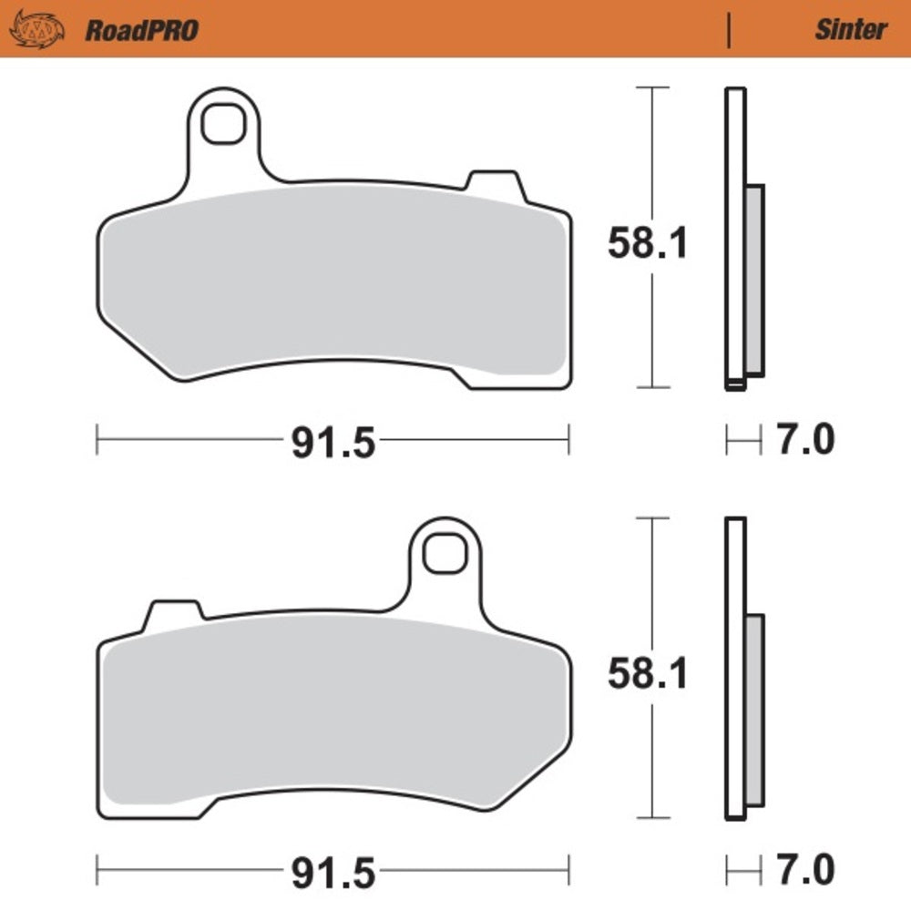 Moto-Master RoadPRO Sinter Front Brake Pad (FD0405)