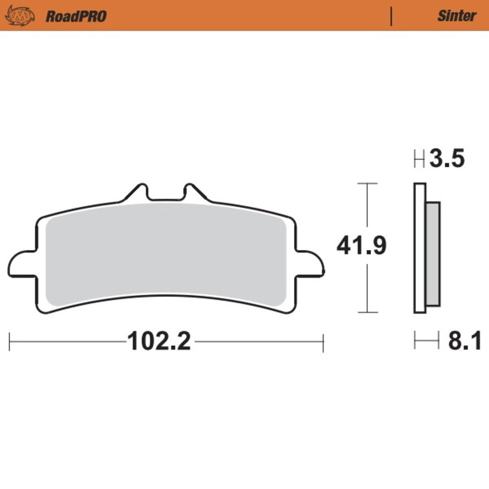 Moto-Master RoadPRO Sinter Front Brake Pad (FD0415)