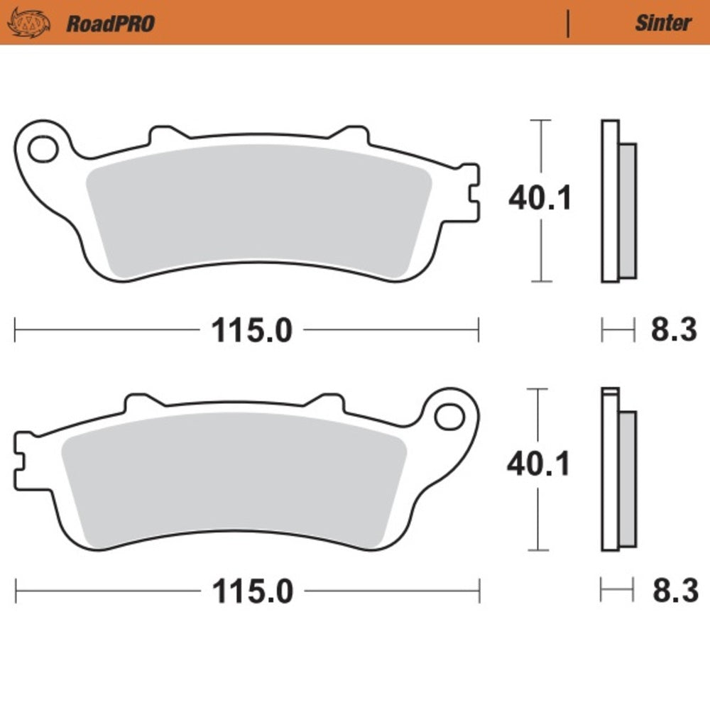 Moto-Master RoadPRO Sinter Front Brake Pad (FD0254)