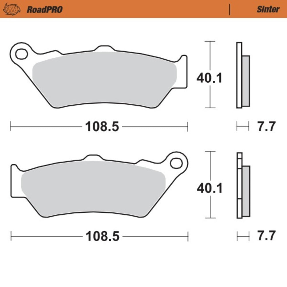 Moto-Master RoadPRO Sinter Rear Brake Pad (FD0216)