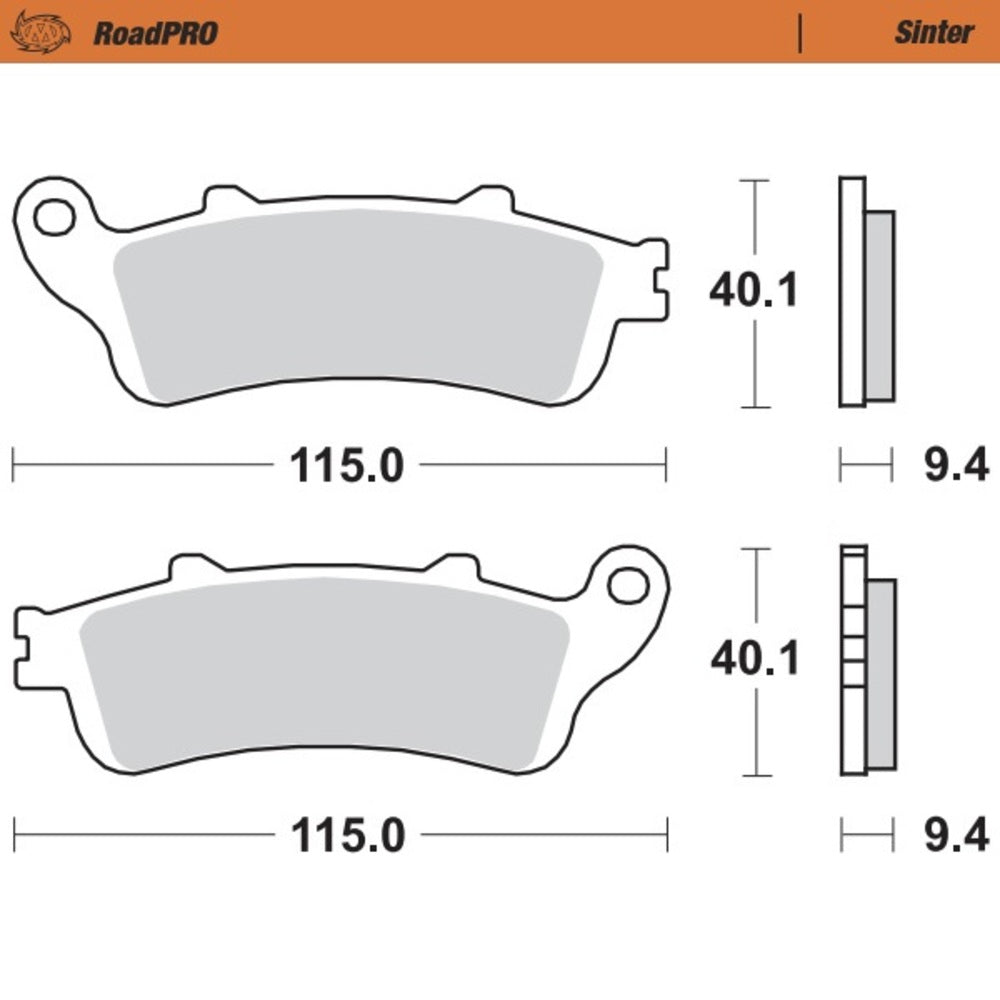 Moto-Master RoadPRO Sinter Rear Brake Pad (FD0255)