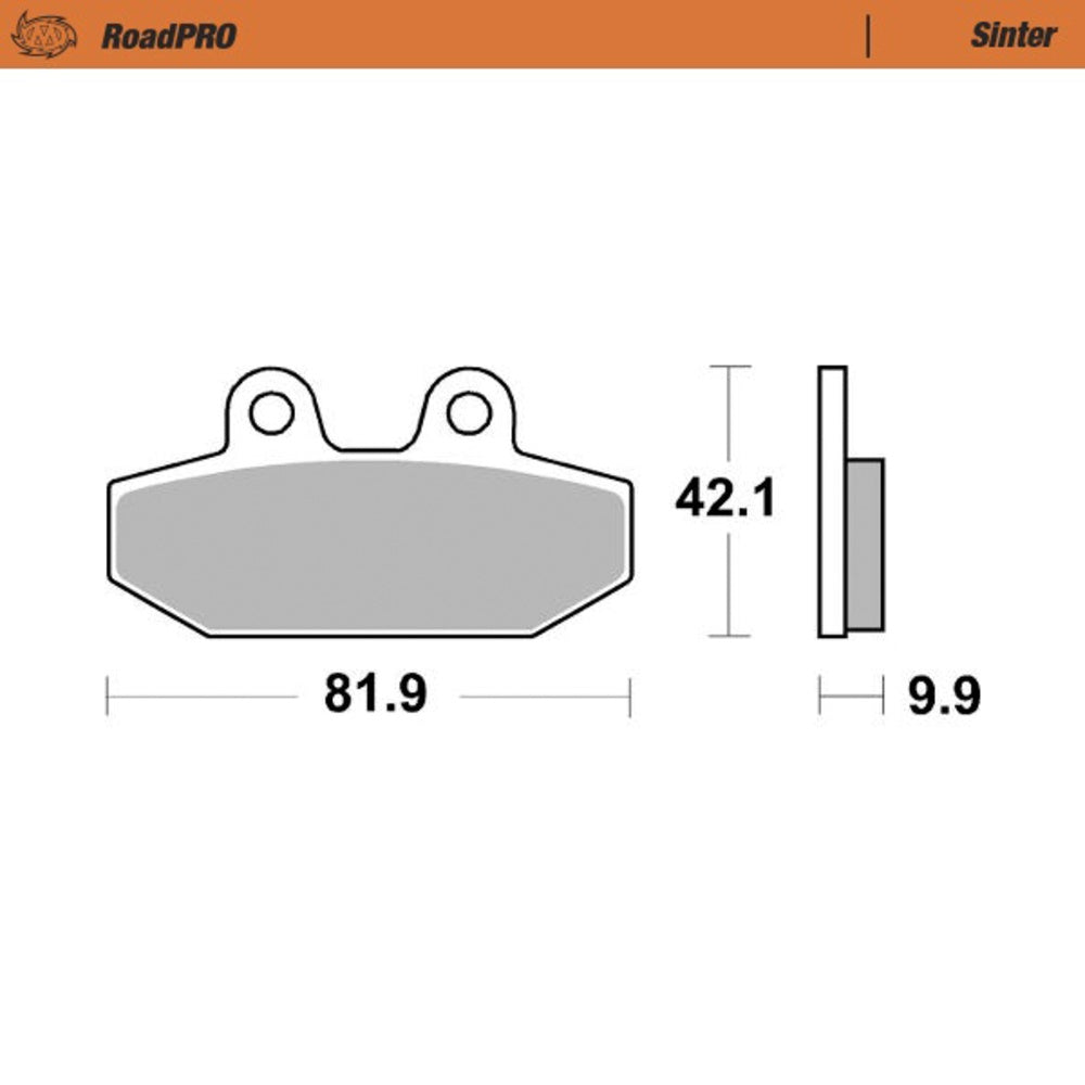Moto-Master RoadPRO Sinter Rear Brake Pad (FD0542)