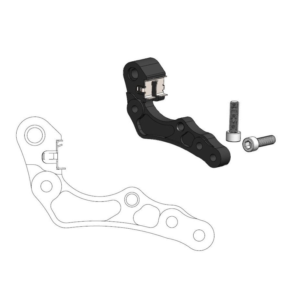 Moto-Master Caliper Adapter Bracket - Black Front 260mm