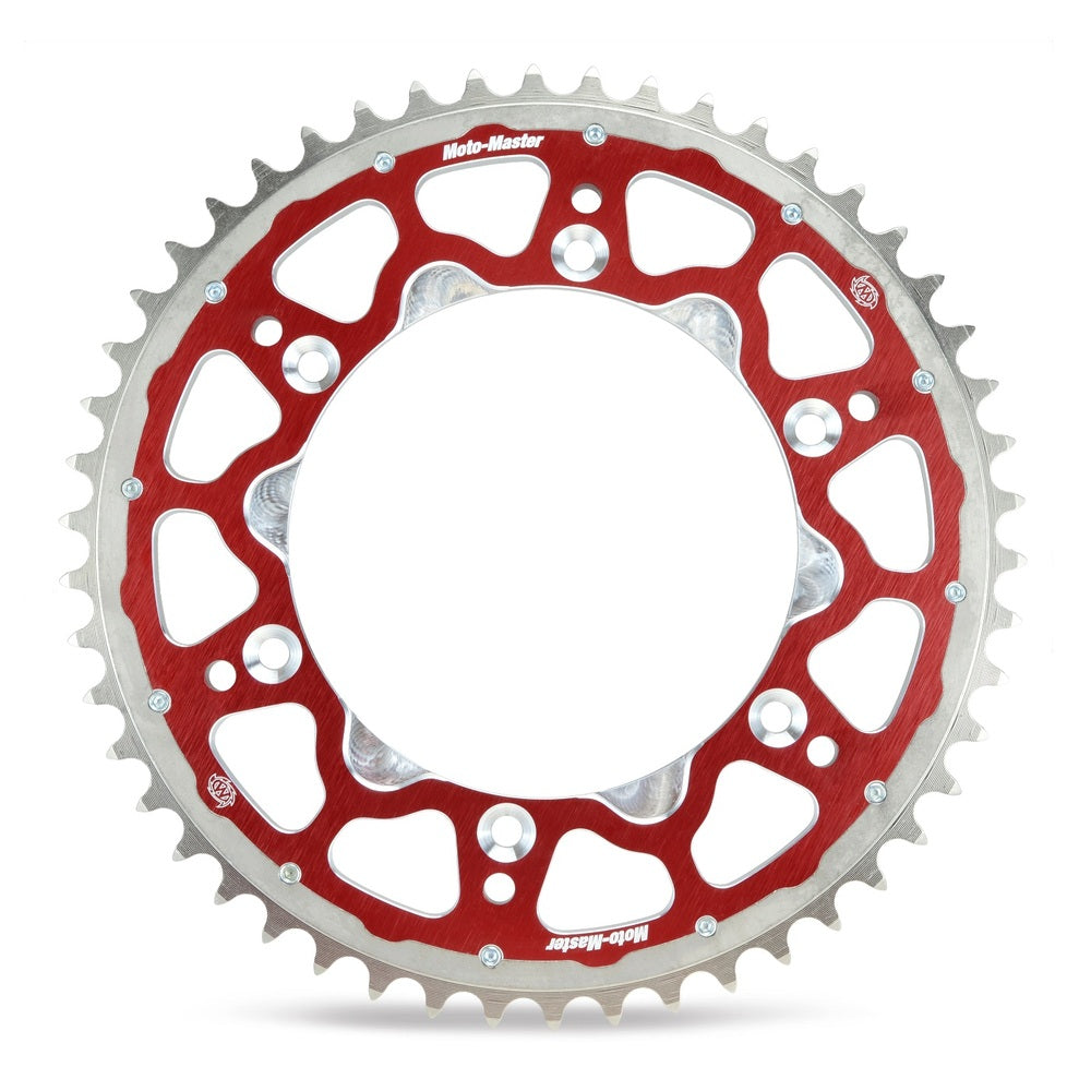 Moto-Master Fusion Dual Ring Rear Sprocket Red 52T (KAE)(210)