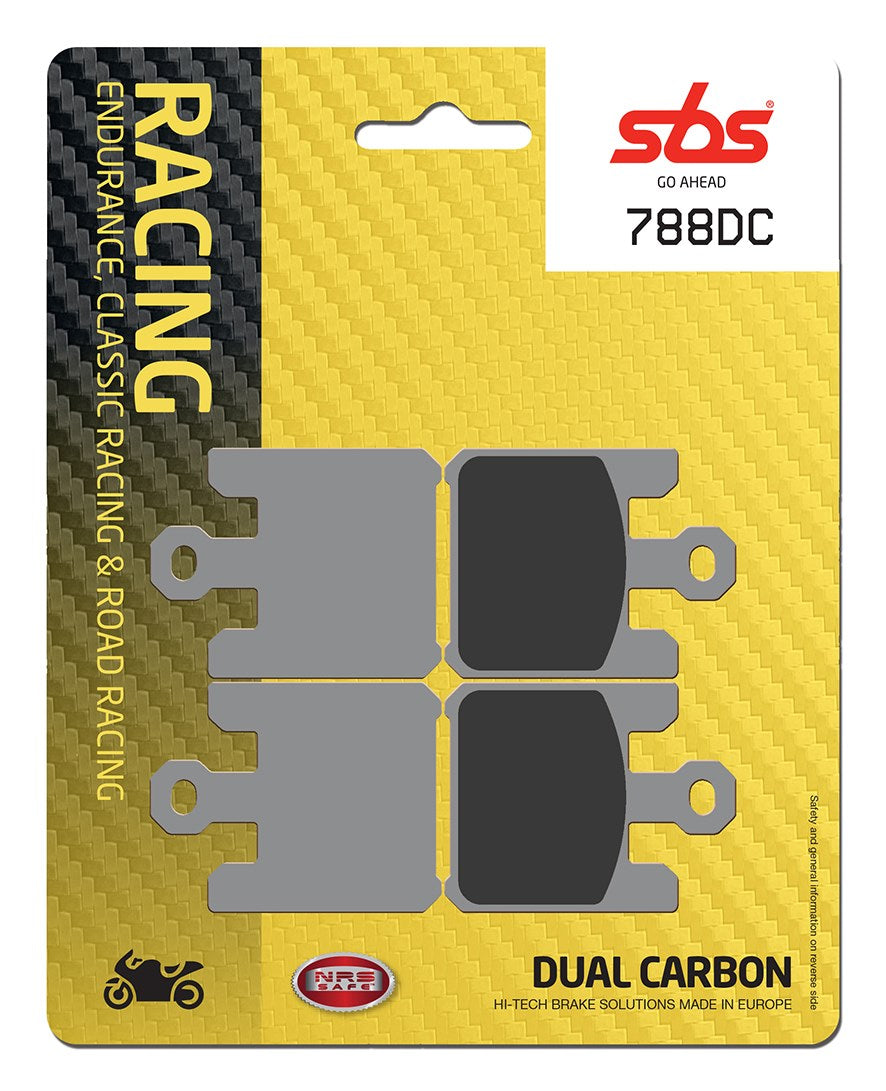 SBS FRICTION - Dual Carbon Front Brake Pads - (Track Use) - 788DC-