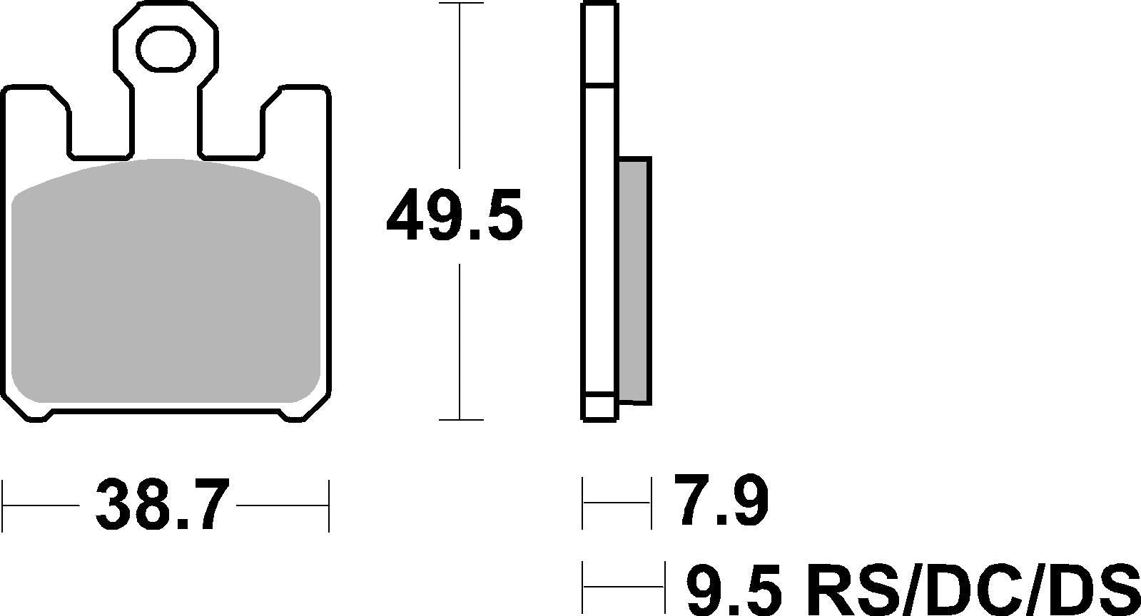 SBS FRICTION - Dual Sinter Front Racing Brake Pads - Moto2, 3 & WSBK SPEC - 788DS-