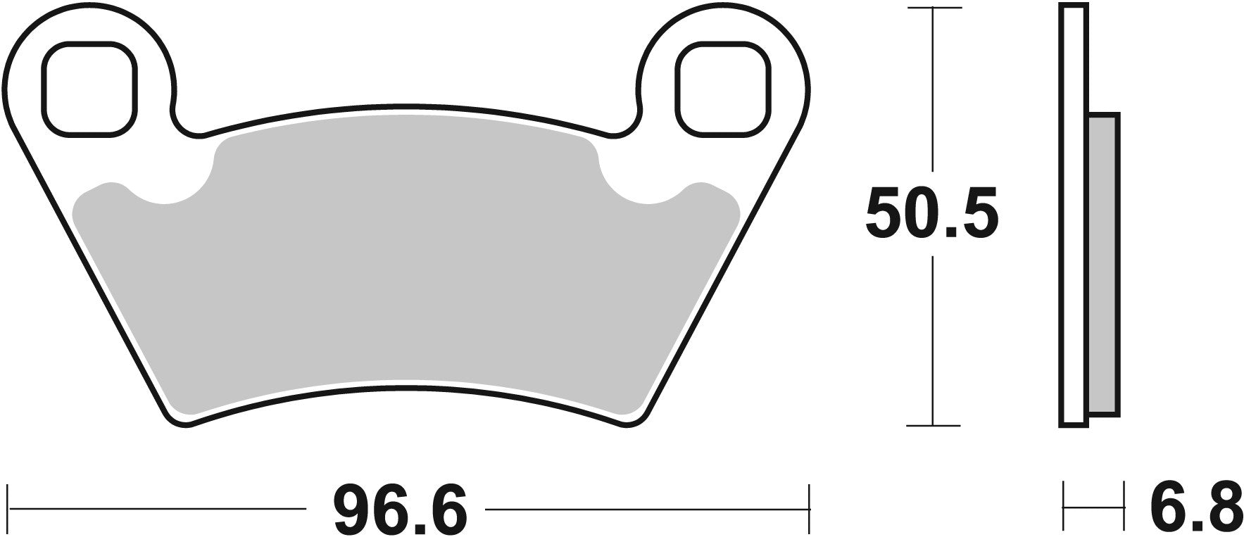 SBS FRICTION - Sinter Front / Rear ATV Brake Pads - 800ATS-