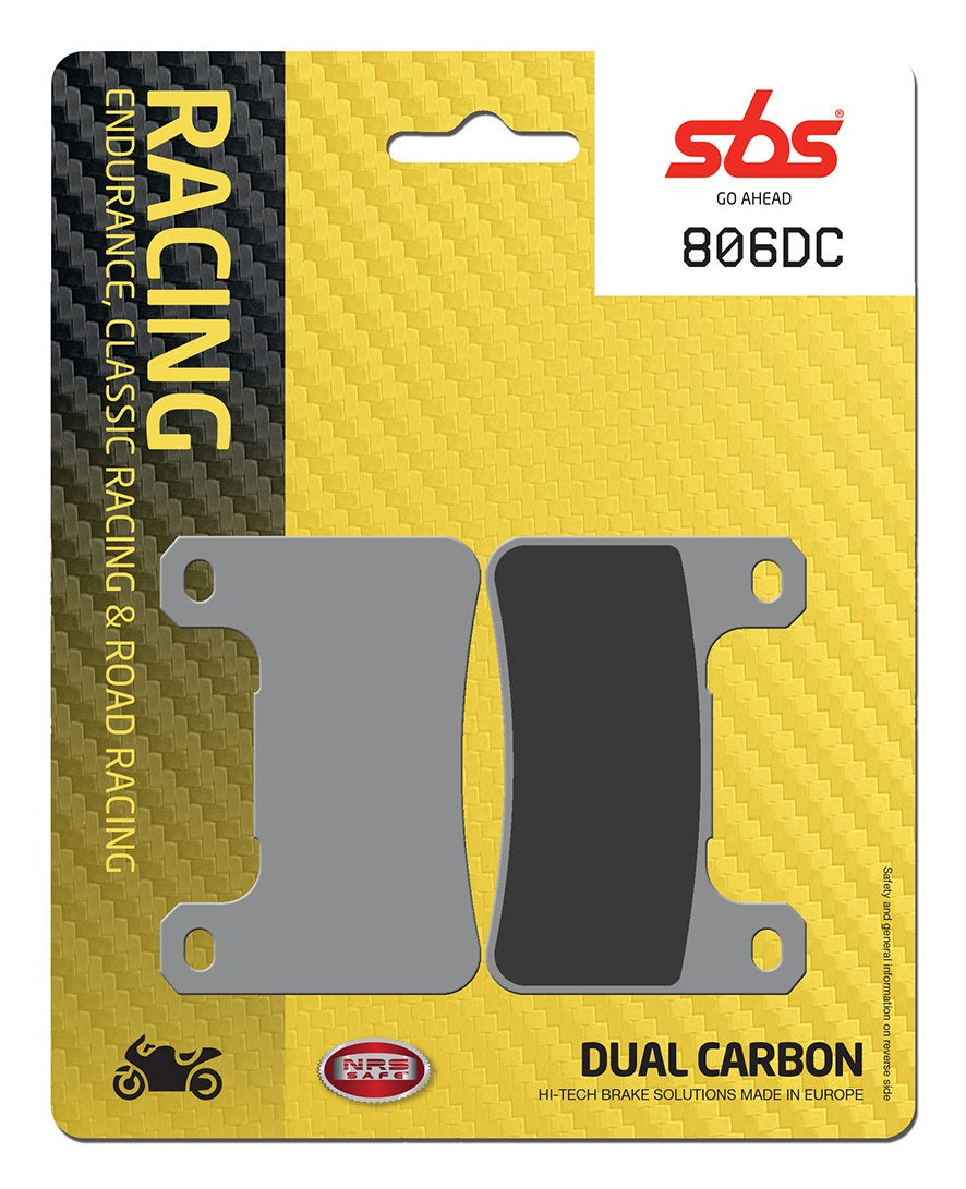 SBS FRICTION - Dual Carbon Front Brake Pads - (Track Use) - 806DC-