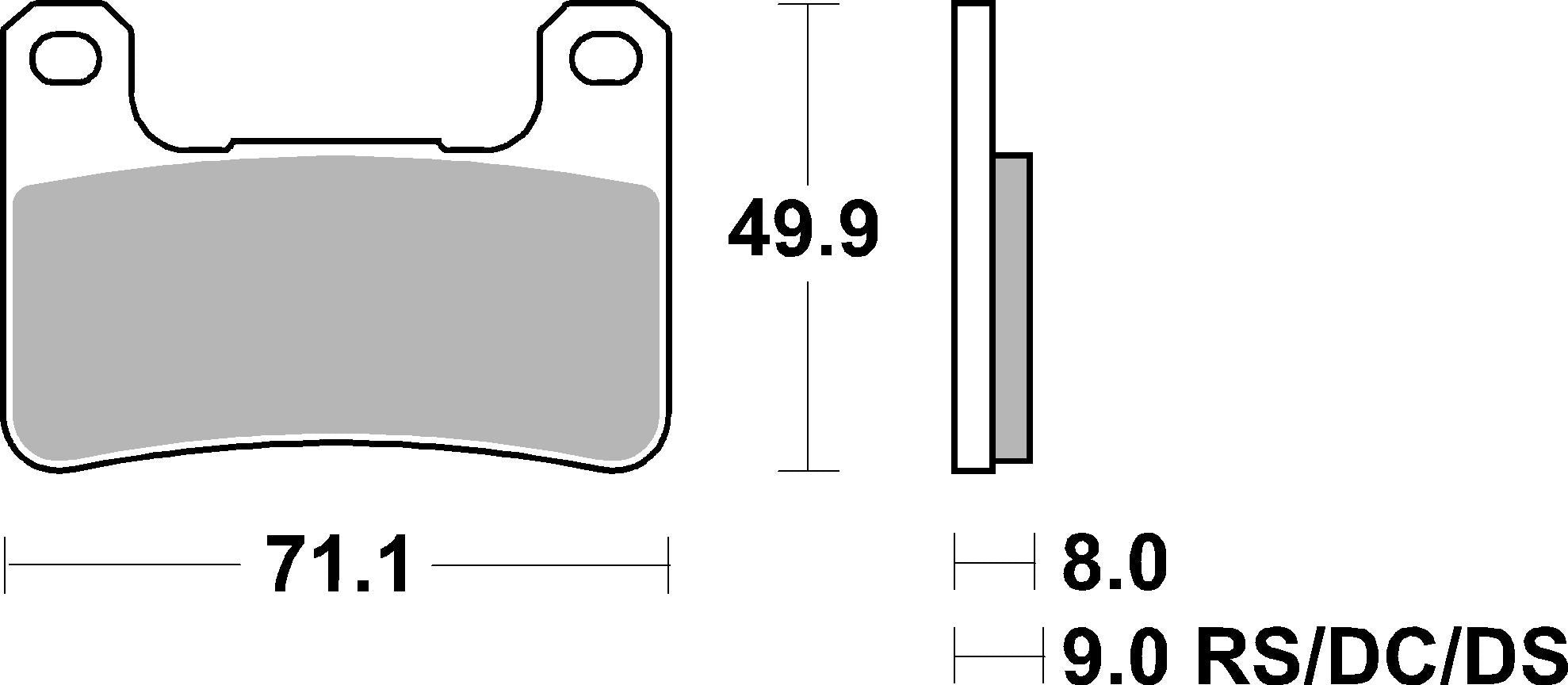 SBS FRICTION - Dual Sinter Front Racing Brake Pads - Moto2, 3 & WSBK SPEC - 806DS-