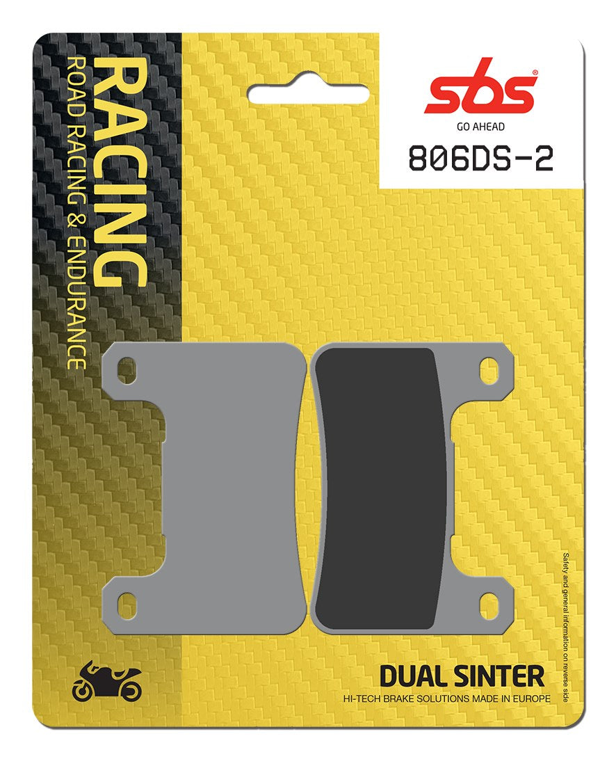SBS FRICTION - Dual Sinter Front Racing Brake Pads - Moto2, 3 & WSBK SPEC - 806DS2-