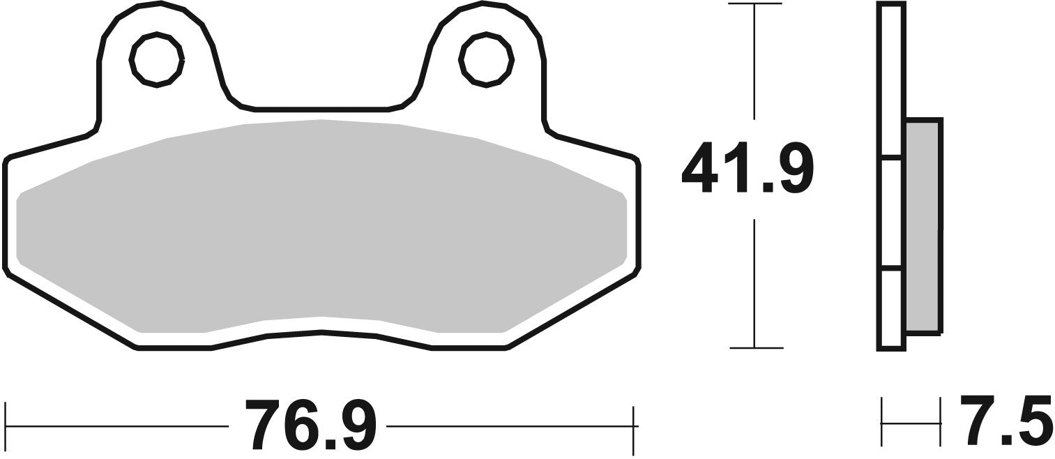 SBS FRICTION - Ceramic Front / Rear Brake Pads (SBS 200) - 814HF-