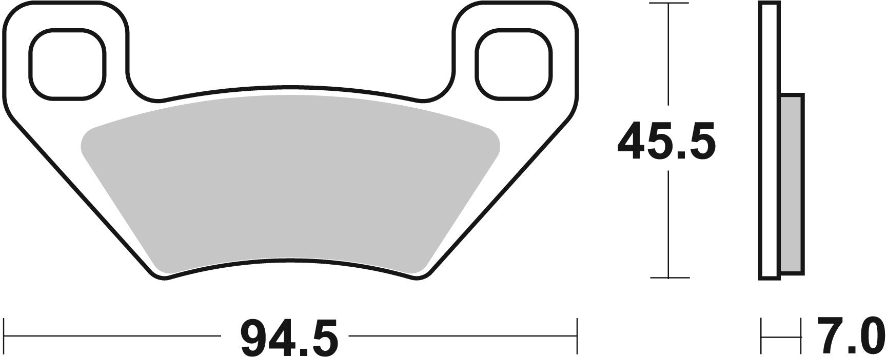 SBS FRICTION - Sinter Front / Rear ATV Brake Pads - 822ATS-