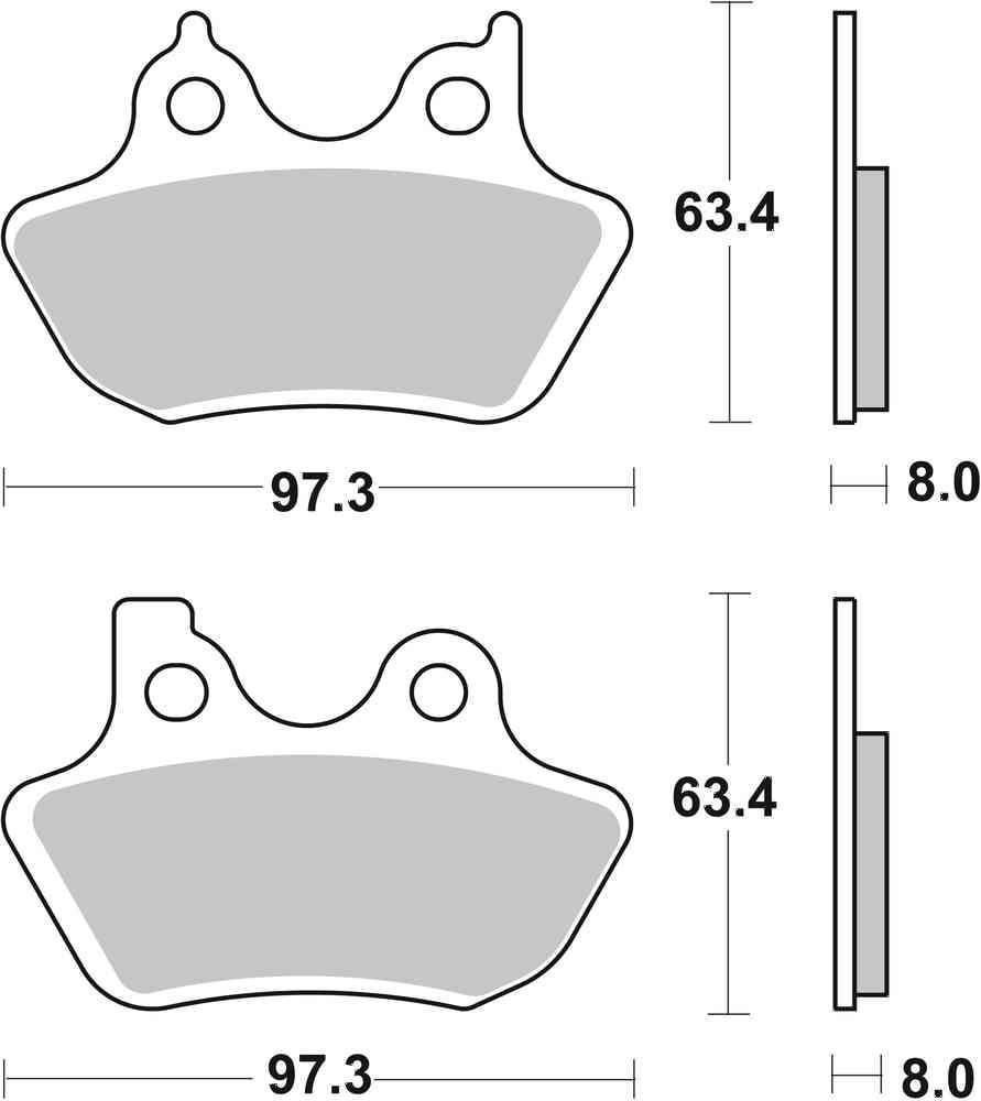 SBS FRICTION - Sinter Rear H-D Brake Pads - 826H.LS-