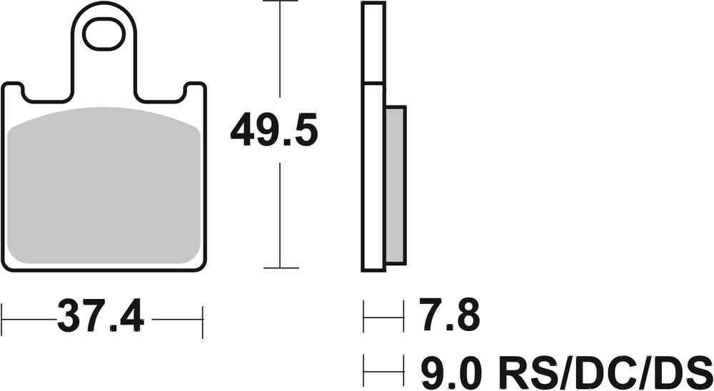 SBS FRICTION - Dual Carbon Front Brake Pads - (Track Use) - 838DC-