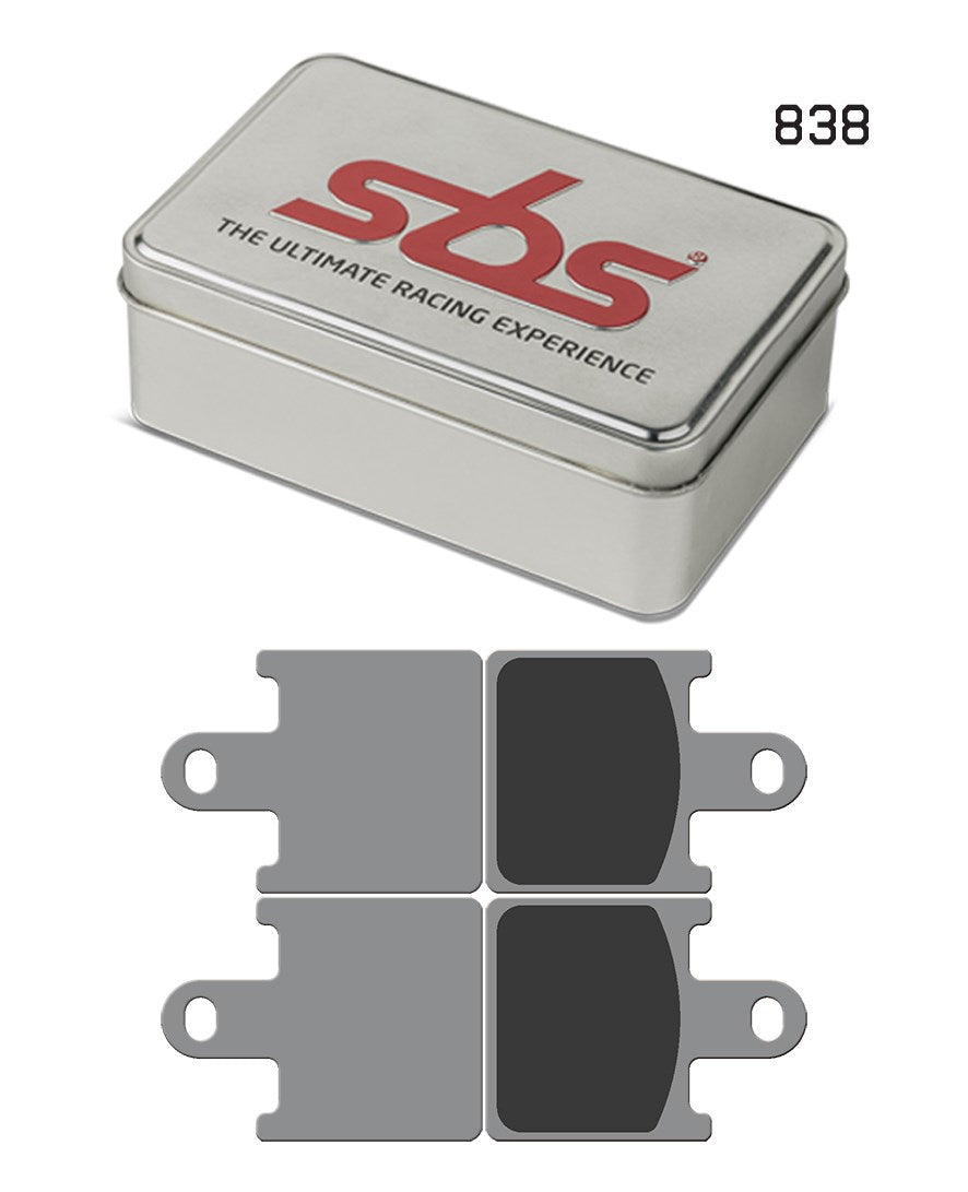 SBS FRICTION - Dual Sinter Front Racing Brake Pads - Moto2, 3 & WSBK SPEC - 838DS-