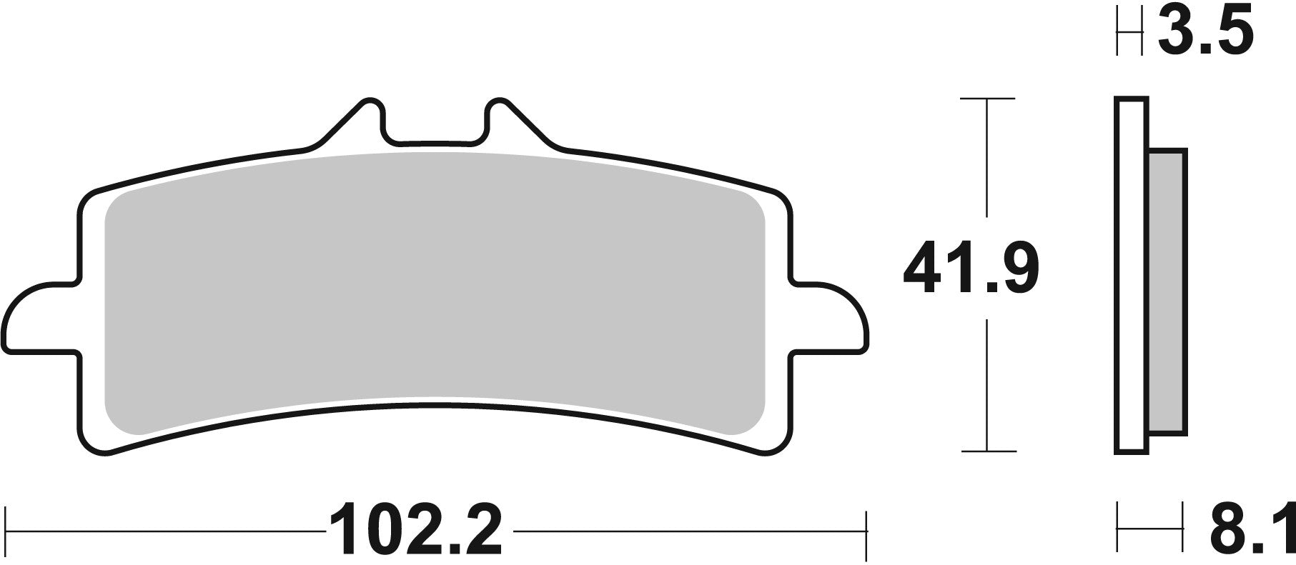 SBS FRICTION - Road Sport & Track Sinter Front Brake Pads (3.5mm backing plate) - 841RST-