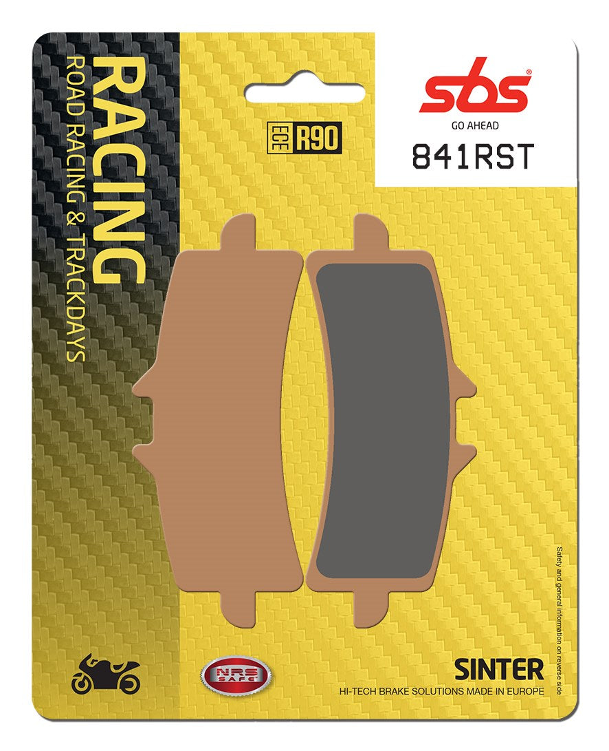 SBS FRICTION - Road Sport & Track Sinter Front Brake Pads (3.5mm backing plate) - 841RST-