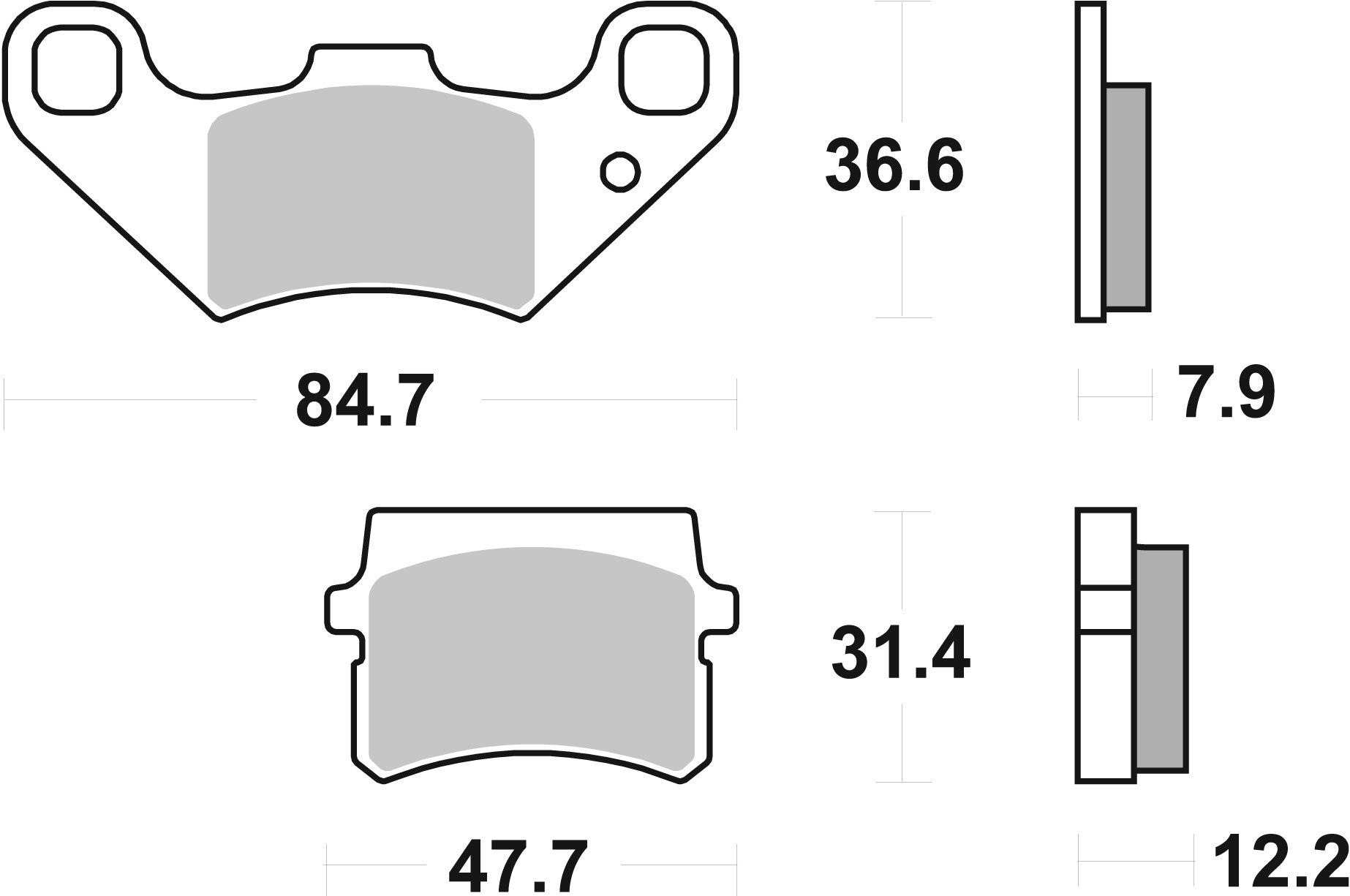 SBS FRICTION - Ceramic Front Brake Pads - 855HF-