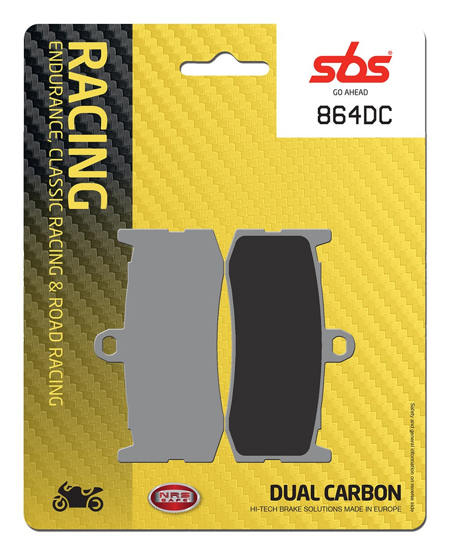 SBS FRICTION - Dual Carbon Front Brake Pads - (Track Use) - 864DC-