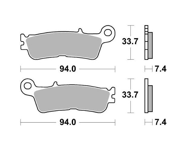 SBS FRICTION - Racing Sinter Off Road Front Brake Pads - 965RSI-