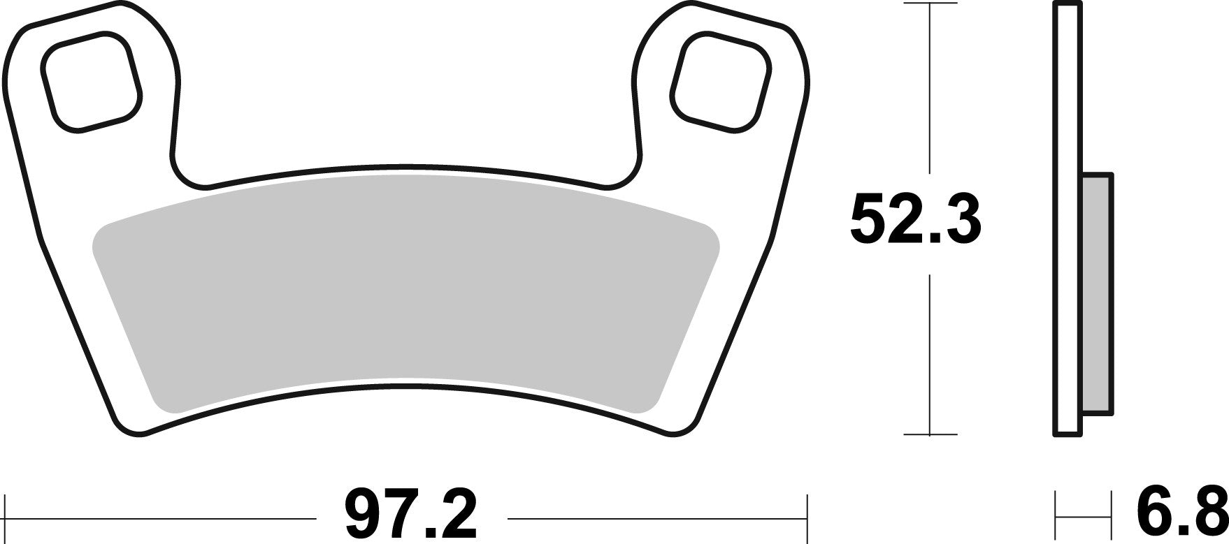 SBS FRICTION - Evo Sinter Front ATV Brake Pads - 970PSI-