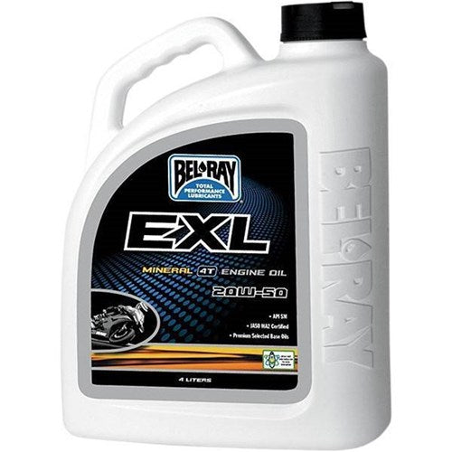 BELRAY EXL MINERAL 4T ENG OIL 20W-50 4 LITRE (4 TO A BOX - 301401150185)