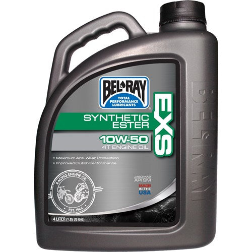 BELRAY EXS SYNTHETIC 4T ENG OIL 10W-50 4 LITRE (4 TO A BOX - 301840150185)