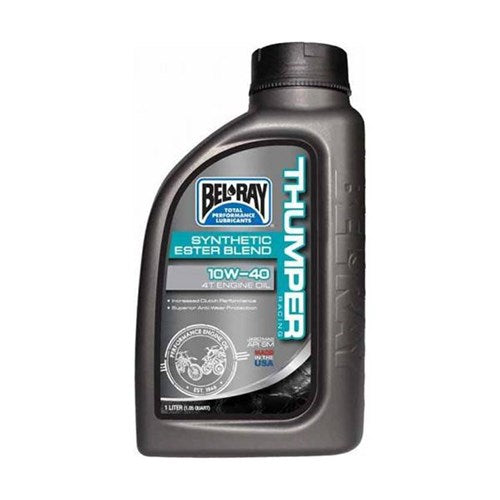 BELRAY THUMPER RACING SYNTHETIC ESTER BLEND 4T ENGINE OIL 10W-40 1 LITRE (12 TO A BOX - 301723150160)